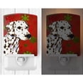 thumbnail image 2 of Caroline's Treasures SS4676CNL Dalmatian Red and Green Snowflakes Holiday Christmas Ceramic Night Light, 6x4x3",, 2 of 2
