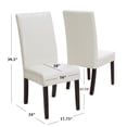 thumbnail image 2 of Chaise de Salle à Manger Pierce en Simili Cuir Ivoire (Lot de 2), 2 of 4