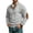 Gray, variant on Mens Corduroy Henley Pullover Long Sleeve Shirt Ribbed Knit Mock Neck Button Placket Casual Regular Fit Top Army Green L