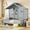 Gray + Solid Wood+MDF + Twin, variant on [Luckynote]Twin Size House Bed with Shelves, House Bed with Window and Sparkling Light Strip on the Roof, White