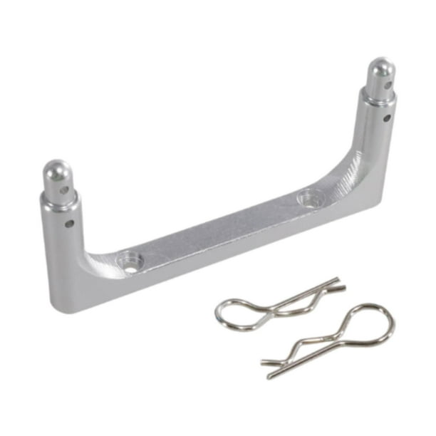 Pilar de carrocería frontal de metal RC, pieza de repuesto para coche RC de alto rendimiento con tornillos Plata