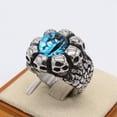 thumbnail image 5 of GKNET Vintage Punk Rock Skull Head Devil Eye Men's Stainless Steel Rings Size 7-12, 5 of 7