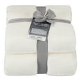 thumbnail image 4 of (2 pack) Better Homes & Gardens Luxury Velvet Plush Blanket, Off-White, Twin, Adult/Teen, 4 of 6