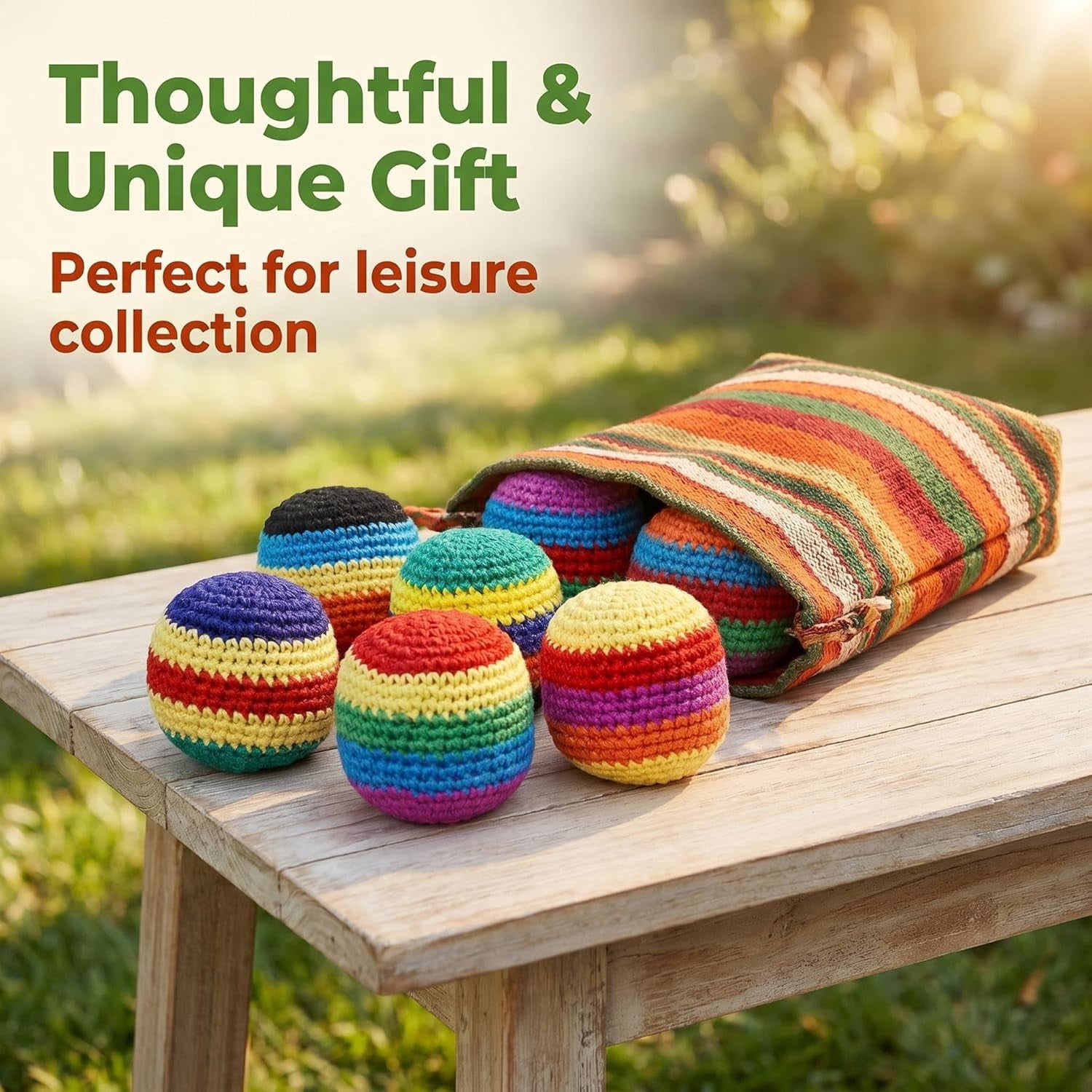 Color Random Footbags Purely Handmade Balls for Adults Multiple Colors are Suitable for Beginners, Coordinating Balance Exercises