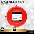 thumbnail image 3 of Paper Dinner Plates Red, 8 1/2 Inches Paper Plates Disposable, Strong and Sturdy Disposable Plates for Party, Dinner, Holiday, Picnic, or Travel Party Plates, Pack of 50 - By Enday, 3 of 6