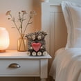 thumbnail image 3 of Highland Cow Couple Figurine Holding Heart – Rustic Resin Highland Cow Statue, Romantic Farmhouse Tabletop Shelf Home Decor - Adorable Animal Lovers Gift for Anniversary, Wedding, Valentine’s Day, 3 of 9