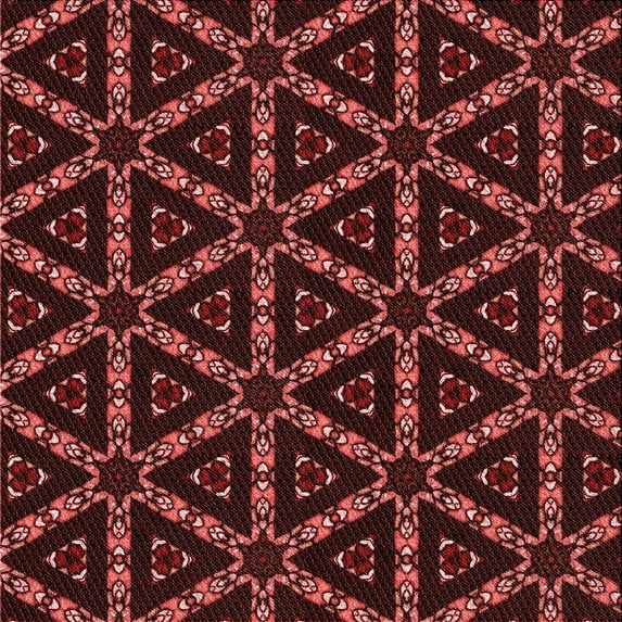 Ahgly Company Indoor Square Patterned Cherry Red Area Rugs, 5' Square