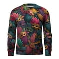 thumbnail image 5 of Havenx Men's Mardi Gras Shirts Round Neck Knitted Sweatshirts Long Sleeve Carnival Printed Dress Sweater Mask Print Holiday Party Thermal Carnival Casual Tops,Purple Pink 3XL, 5 of 6