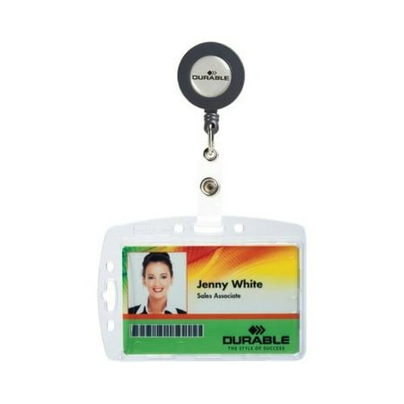 Security Pass Holder - Durable Acrylic Security Pass Holder with Badge Reel DBL801219
