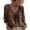 03Coffee, variant on ASDFVBKG Women's Summer Casual V Neck Polka Dot Lace Up 3/4 Sleeve Blouses Loose Flowy Tops Shirts Sky Blue XL