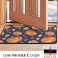 thumbnail image 3 of Halloween Pumpkin Front Door Mat Anti Slip Evil Pumpkin Ghost Doormat Friendly for Door Kitchen Bathroom Bedroom Crystal Velvet 30x17 Inches, 3 of 7