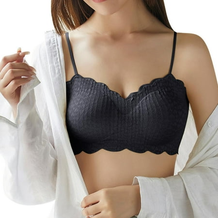 

ZMHEGW Women Bra No Steel Ring French Underwear Big Open Back Beautiful Back U Shaped Summer Ultra Thin Bud Sports Bra