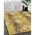thumbnail image 3 of Ahgly Company Machine Washable Indoor Rectangle Transitional Saffron Yellow Area Rugs, 2' x 5', 3 of 7