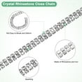 thumbnail image 2 of Uxcell 2-Pack 2 Filas 1 Yarda 6 mm Cadena de Cierre de Piedras de Strass Cristal para Manualidades/Ropa [Plata], 2 of 6
