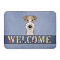 thumbnail image 1 of Carolines Treasures BB1433RUG Wire Haired Fox Terrier Welcome Machine Washable Memory Foam Mat, 1 of 4