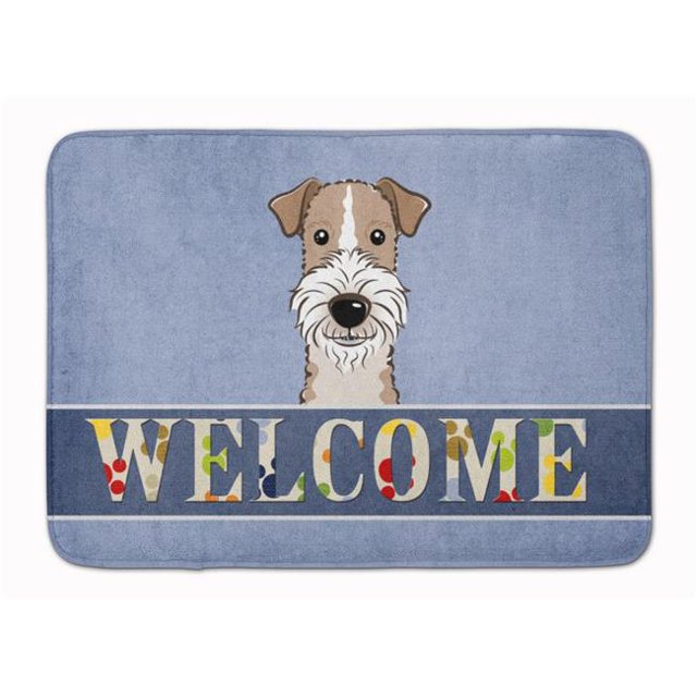 Carolines Treasures BB1433RUG Wire Haired Fox Terrier Welcome Machine Washable Memory Foam Mat