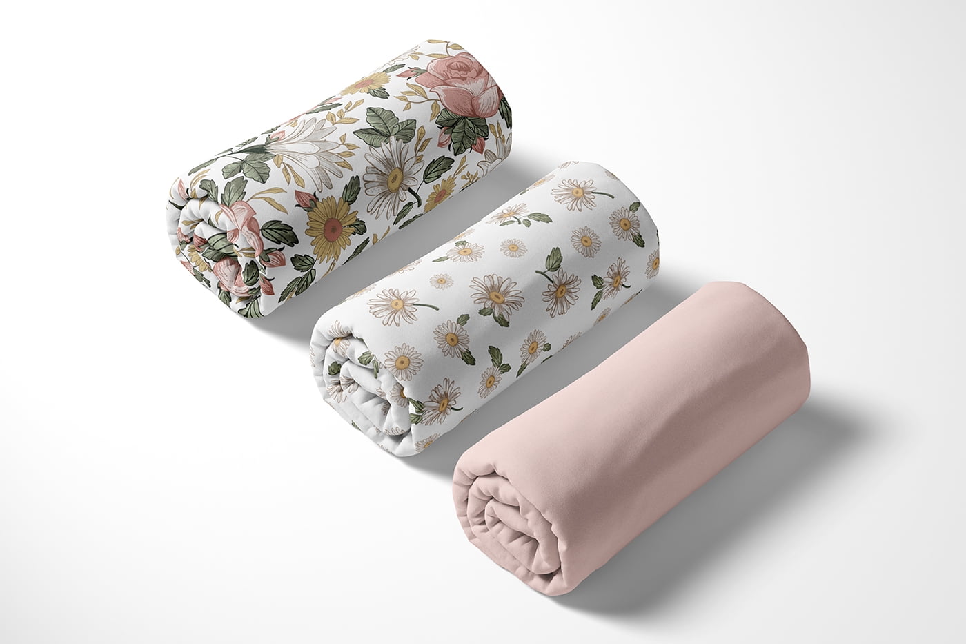 Sweet Jojo Designs Vintage Floral Girl Fitted Crib Sheets Set 3 Piece