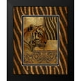 thumbnail image 2 of Pinto, Patricia 12x14 Black Modern Framed Museum Art Print Titled - Elegant Safari with Border II (Tiger), 2 of 5