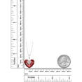 thumbnail image 2 of Gem Stone King 925 Sterling Silver  Collection Amazing Red Magma Heart Pendant Made with Crystals, 2 of 3