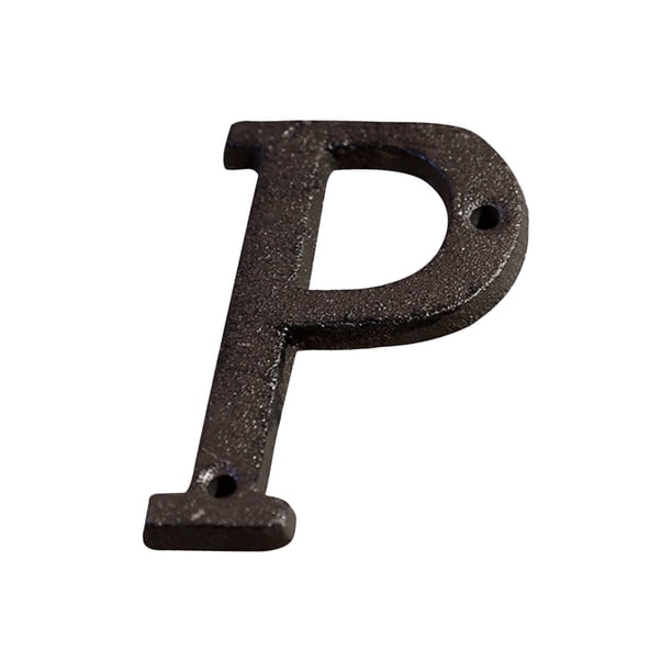 Aleación de Hierro Forjado Diy Casa Letra Y Número Conjunto, 26 Letras Inglesas con Tornillos para la Decoración de la Tienda de Jardín Al Aire Libre, Estilo Industrial Retro Números de la Casa Person