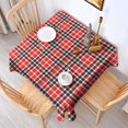 thumbnail image 2 of Red Black White Checkerboard Checkered Pattern Square Tablecloth,Waterproof Square Table Cover,Wipeable Spillproof Washable Table Cover for Home Kitchen Party Decor 52"x52"(132x132cm), 2 of 6
