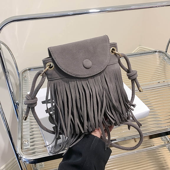 Stylish Women's Messenger Tassel Crossbody Bag For Daily Casual Use And Outings