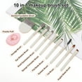 thumbnail image 2 of Unique Bargains Makeup Brush Set Foundation Concealers Brushes Makeup Brushes Professional Cosmetics Tool Kit for Blending White 10 Pcs, 2 of 6