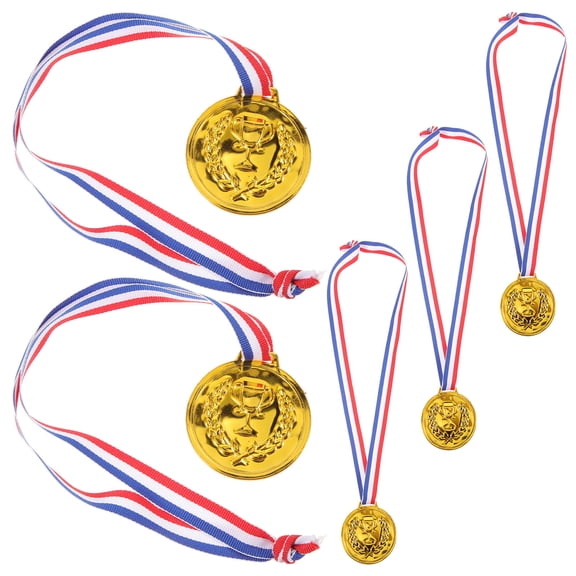 GOOHOCHY Competition Medal Golden Round 5Pack 15.4x2.4in