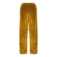 thumbnail image 5 of DPTALR Men's Solid Color Flannel Warm Elastic Waist Straight Leg Long Pants,Gold,XXL, 5 of 9