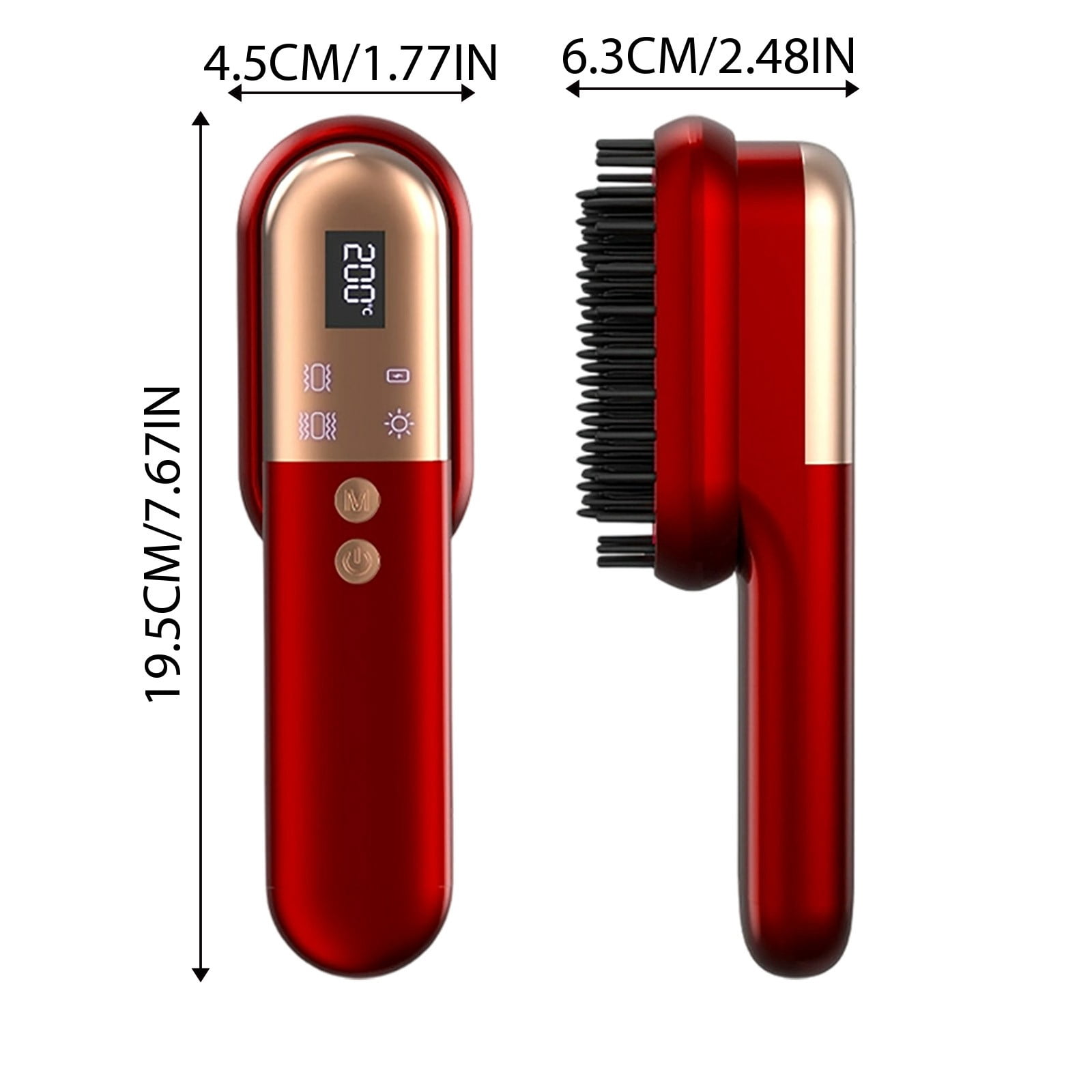 fsxdhpcsgfc Cordless Straightening Comb Functional Scalp Massager With Red Light For Hair Care And Scalp Massage