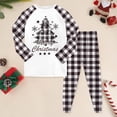 thumbnail image 2 of Quealent Girls Christmas Pajamas Holiday Pjs for Kids Santa Long Sleeve Sleepwear Gray for Size 8-9 Years, 2 of 7