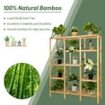 thumbnail image 5 of Costway Multifunctional Bamboo Shelf Storage Organizer Rack Plant Stand Display Closet, 5 of 12