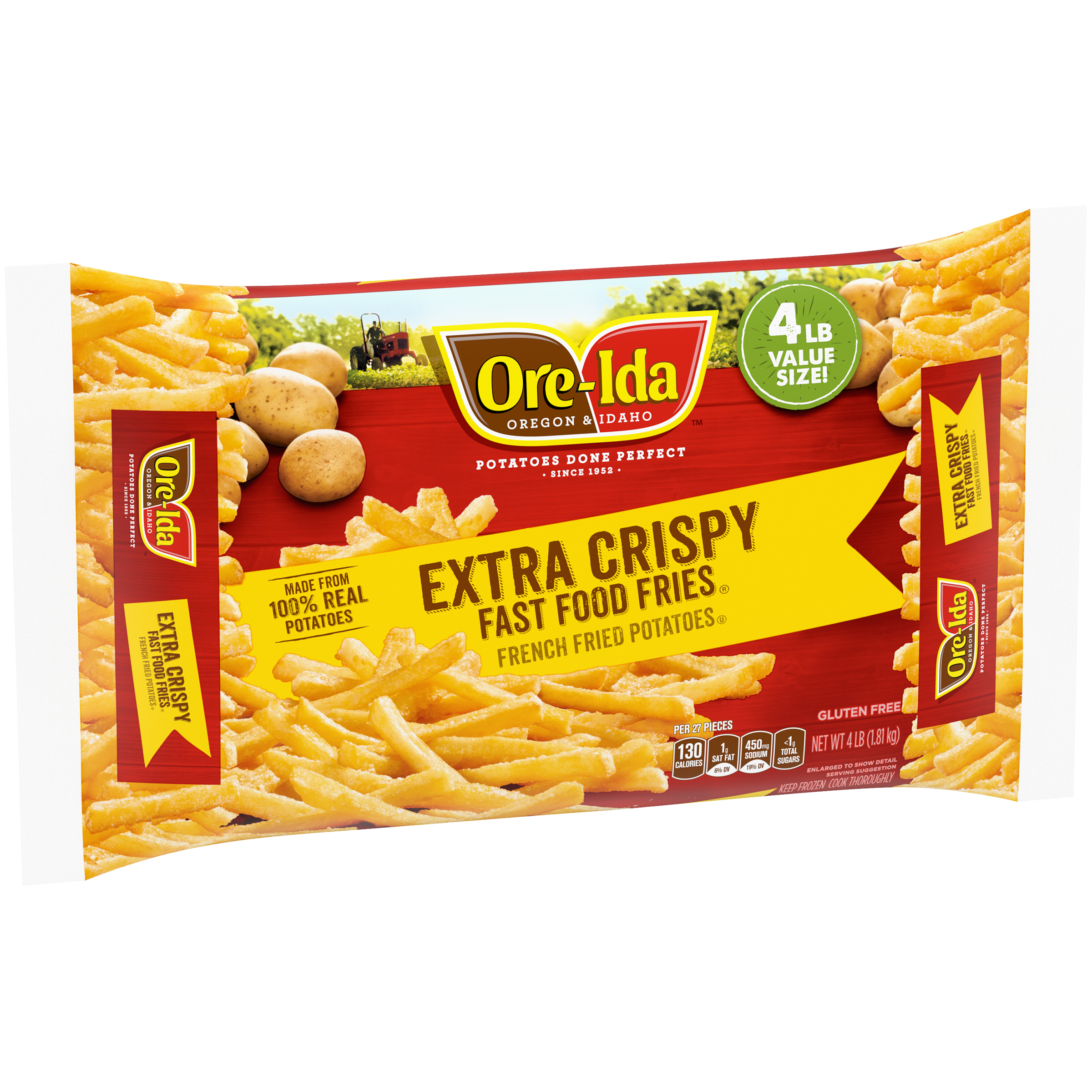 Ore Ida Extra Crispy Fast Food Fries 4 Lb Bag Walmart Com