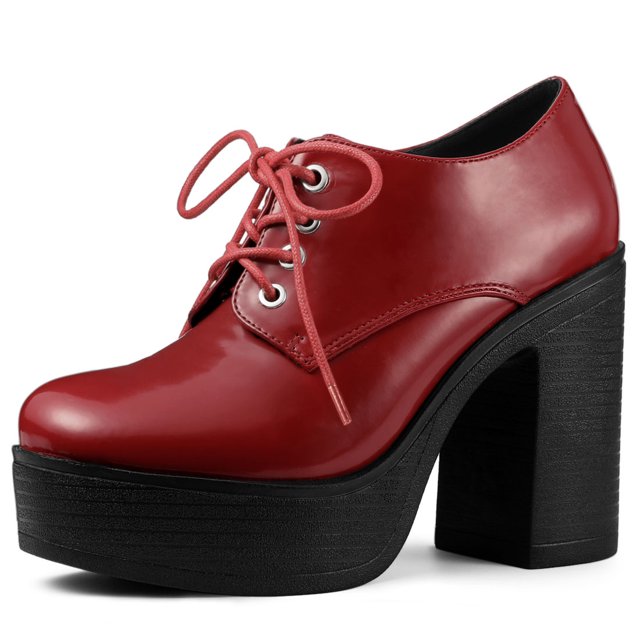 Unique Bargains Bottines à Plateforme à Talon Bloc Haut pour Femmes