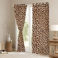 thumbnail image 4 of Homewish Cheetah Leopard Print Black Out Curtains, Brown Stripes Lines Curtains Pack of 2 (42x63 Each), Modern Fashion Style Bedroom Curtains, Curtains and Drapes Room Decor, 4 of 6