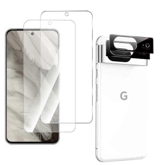 For Google Pixel 8/8Pro Screen Protector, Flexible TPU film Accessories Tempered Glass, Camera Lens Protector fingerprint Suitable Case friendly 5G