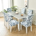 thumbnail image 2 of Chair Covers for Dining Room Set of 4, Printed Stretch Spandex Dining Chair Covers, Washable Removable Parsons Chair Slipcovers Protector for Dining Room, Kitchen, Hotel (4PCS, Flower), 2 of 6