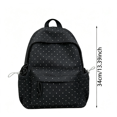 thumbnail image 3 of Polka Dot Casual Nylon Daypack, Large Capacity Lightweight Fashion Backpack for Travel Outdoor Daily Commute, 3 of 9