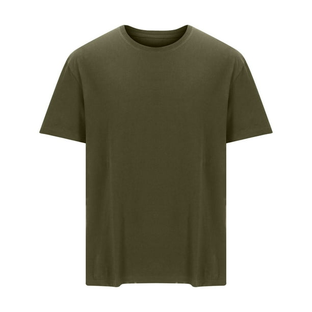 Camiseta Casual de los Hombres, Manga Corta de Ajuste Suelto Cuello Redondo para el Golf Y el Ocio, Camiseta Transpirable Ligera