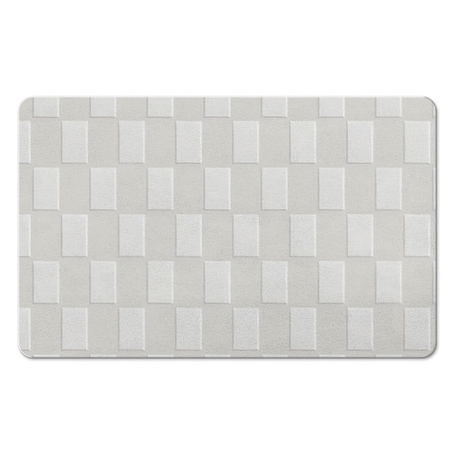 Ultra-Absorbent Checkered Bath Rugs | Non-Slip, Machine Washable | Stylish Bathroom Accessory | Perfect for Shower, Sink, Tub | 20x32in