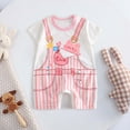 thumbnail image 2 of Romper Baby Girl Boy Short Sleeve Crew Neck One Piece Jumpsuits Cute Print Summer Comfy Graphic Newborn Bodysuit On Clearance, 2 of 3