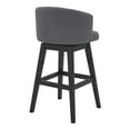 thumbnail image 4 of Celine 26" Counter Height Swivel Gray Fabric and Espresso Wood Bar Stool, 4 of 12