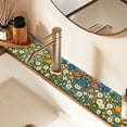 thumbnail image 2 of Yayeee Faucet Mat for Kitchen Sink 30" Diatomite Long Splash Guard Pad, Orange Floral Garden, 2 of 7