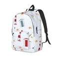 thumbnail image 6 of Easygd Nautical Lighthouse Sailboat Canvas Backpack: Stylish, Lightweight, and Versatile with Large Capacity and Adjustable Straps –, 6 of 7