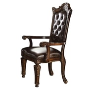 ACME Vendome Dining Arm Chair in PU and Cherry (Set of 2)
