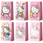 Hello Kitty Favor Bags - 24pcs Hello Kitty Party Bags, Hello Kitty Gift Bags, Hello Kitty Candy Bags for Girls Kids Hello Kitty Themed Birthday Party Decoration Supplies