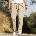 thumbnail image 2 of FRSASU Men's Lightweight Sweatpants Open Bottom Jogger Yoga Pant Casual Athletic Elastic Waist Drawstring Pants with Pockets Khaki, 2 of 9