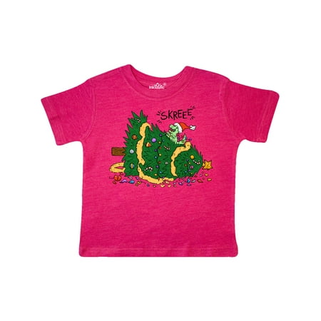 

Inktastic Tiny Dinosaur Destroying Christmas Tree Gift Toddler Boy or Toddler Girl T-Shirt