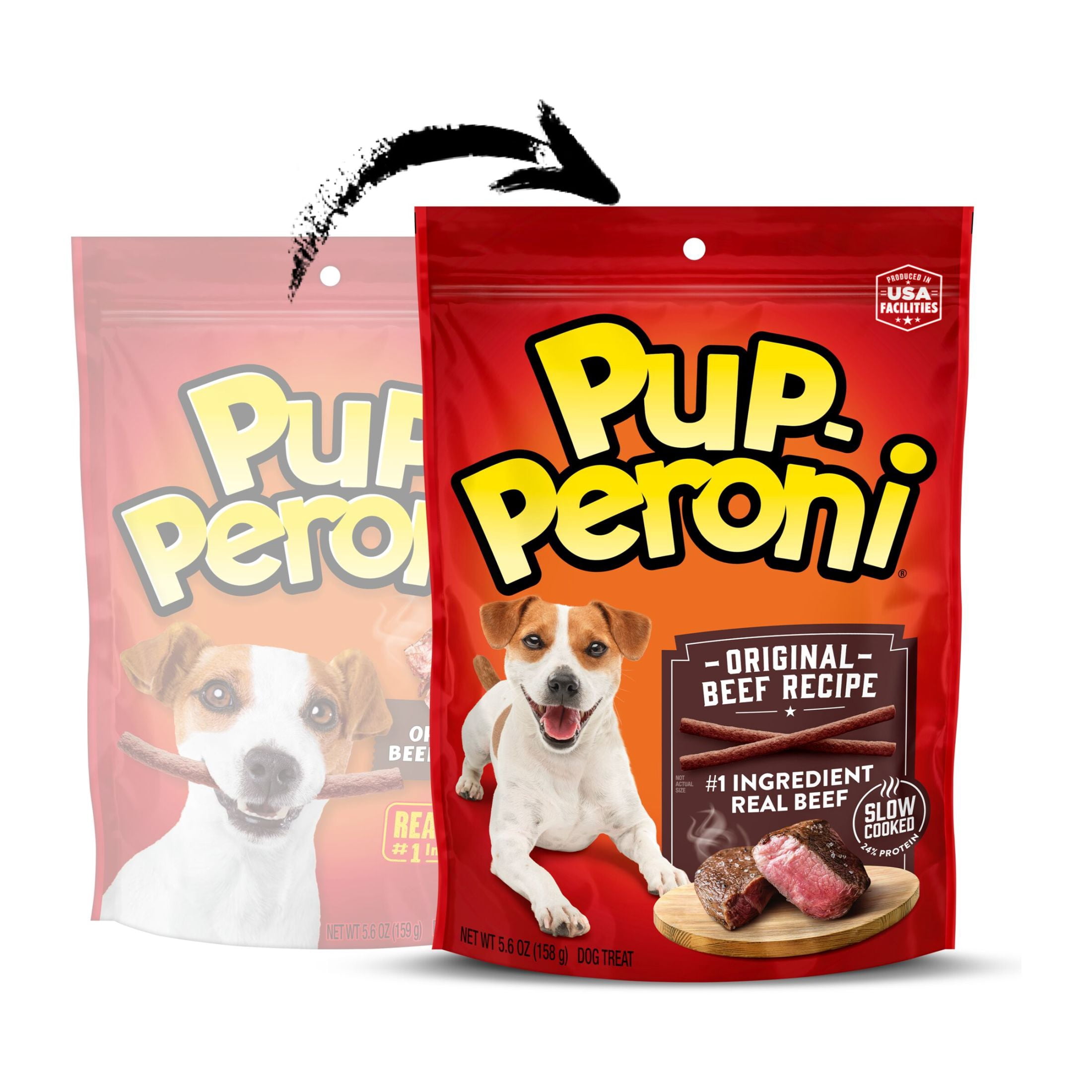 (8 pack) Pup Peroni Original Beef Recipe Dog Treats, 5.6 oz Bag