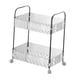 thumbnail image 1 of Carro organizador de almacenamiento rodante con ruedas, carro de cocina de 2 niveles con ruedas, soporte para sala de estar, carro utilitario móvil sin cesta, 1 of 9